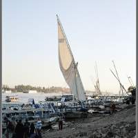 Коммерческий флот на берегу Нила