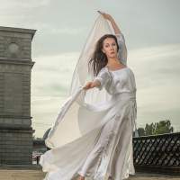 белое платье Летящее платье фотосессия в городе Калининград
